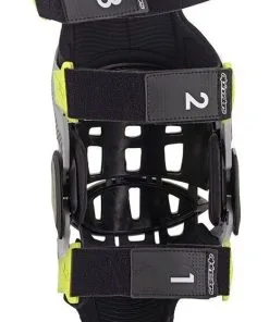 Alpinestars 2023 Bionic 7 Silver/Fluro Yellow Knee Brace Set -MX Protective Gear Shop AS65013190195 ALT1 HOST 2