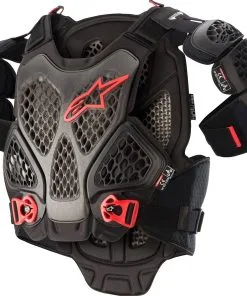 Alpinestars 2023 A-6 Black/Anthracite/Red Chest Protector
