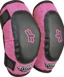 Fox Racing Fox 2023 Titan Black/Pink Peewee Elbow Guards