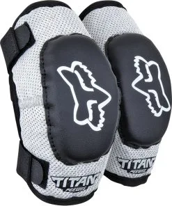 Fox Racing Fox 2023 Titan Black/Silver Peewee Elbow Guards