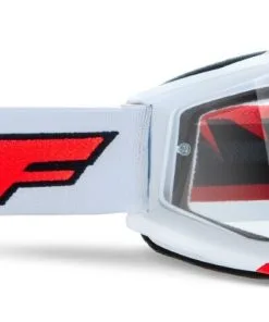 FMF Vision Powerbomb Goggles Rocket White W/Clear Lens