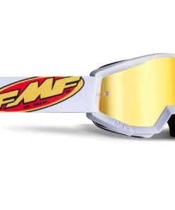 FMF Vision Powercore Goggles Core White W/Mirror Red Lens