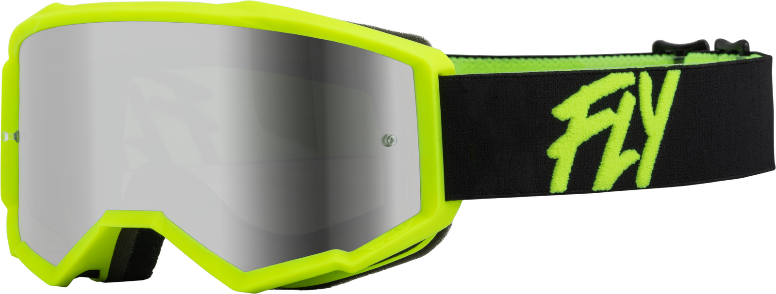 Fly Racing FLY 2023 Zone Youth Goggles Black/Hi-Vis W/Silver Mirror/Smoke Lens 3 Fly Racing FLY 2023 Zone Youth Goggles Black/Hi-Vis W/Silver Mirror/Smoke Lens