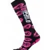 O'Neal Oneal 2023 Pro MX XOXO Black/Pink Youth Socks -MX Protective Gear Shop ON0356722