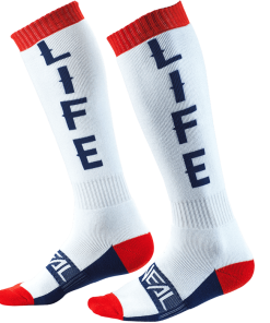 O'Neal Oneal Pro MX Moto Life White/Red/Blue Socks