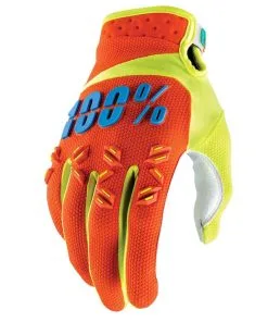 100% Airmatic Orange Gloves
