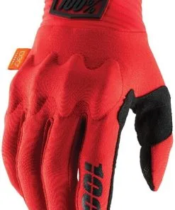 100% Cognito Fluro Red/Black Gloves