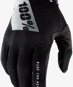 100% Ridefit Black Gloves