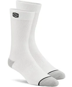 100% Solid Casual White Socks
