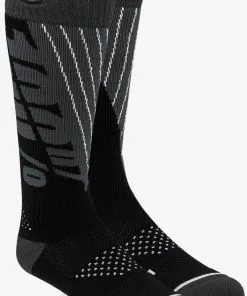 100% Torque Comfort Moto Black/Steel Grey Socks