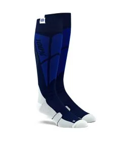 100% Hi Side Performance Moto Navy/Grey Socks