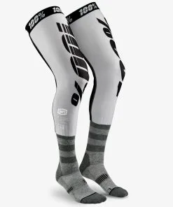100% Rev Performance Moto Grey Knee Brace Socks