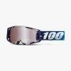 100% Armega Goggles Novel W/HiPER Silver Flash Mirror Lens -MX Protective Gear Shop ONE 50003 00006