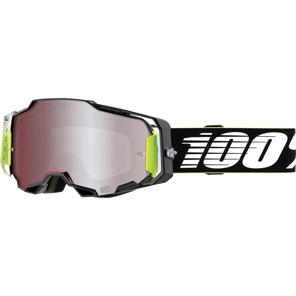 100% Armega Goggles RACR W/HiPER Silver Mirror Lens 3 100% Armega Goggles RACR W/HiPER Silver Mirror Lens