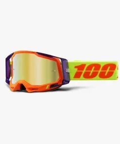 100% Racecraft2 Goggles Panam W/Mirror Gold Lens