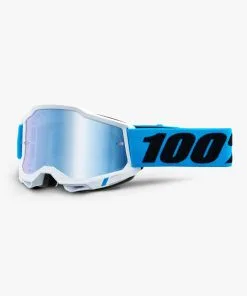 100% Accuri2 Youth Goggles Novel W/Mirror Blue Lens