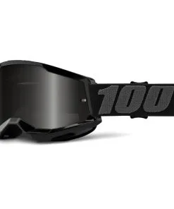 100% Strata2 Sand Goggles Black W/Smoke Lens