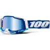 100% Racecraft2 Goggles Blue W/Mirror Blue Lens