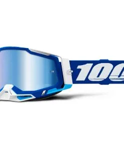 100% Racecraft2 Goggles Blue W/Mirror Blue Lens