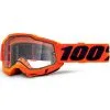 100% Accuri2 Enduro Goggles Orange W/Clear Lens