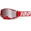 100% Armega Goggles Red W/Mirror Silver Lens
