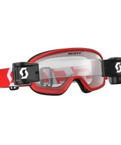 Scott Buzz MX Pro WFS Goggles Red/White W/Clear Works Lens