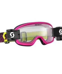 Scott Buzz MX Pro WFS Goggles Pink/Yellow W/Clear Works Lens