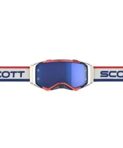 Scott Prospect Goggles Retro White/Blue W/Blue Chrome Works Lens -MX Protective Gear Shop SC272821 7433349 1