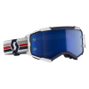 Scott Fury Goggles Blue/White W/Electric Blue Chrome Works Lens