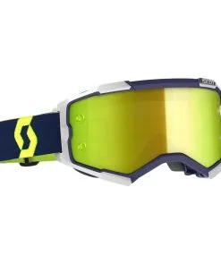 Scott Fury Goggles Blue/Grey W/Yellow Chrome Lens