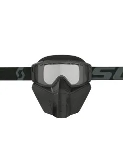 Scott Primal Safari Facemask Goggles Black W/Clear Lens -MX Protective Gear Shop SC278608 0001043 2